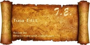 Tusa Edit névjegykártya